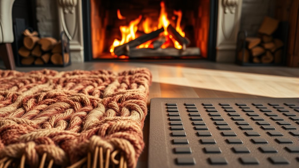 fire resistant decorative hearth rugs