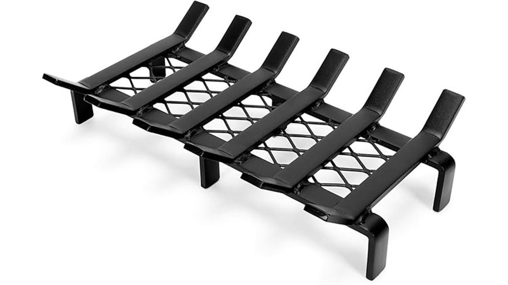 fireplace grate with ember retainer