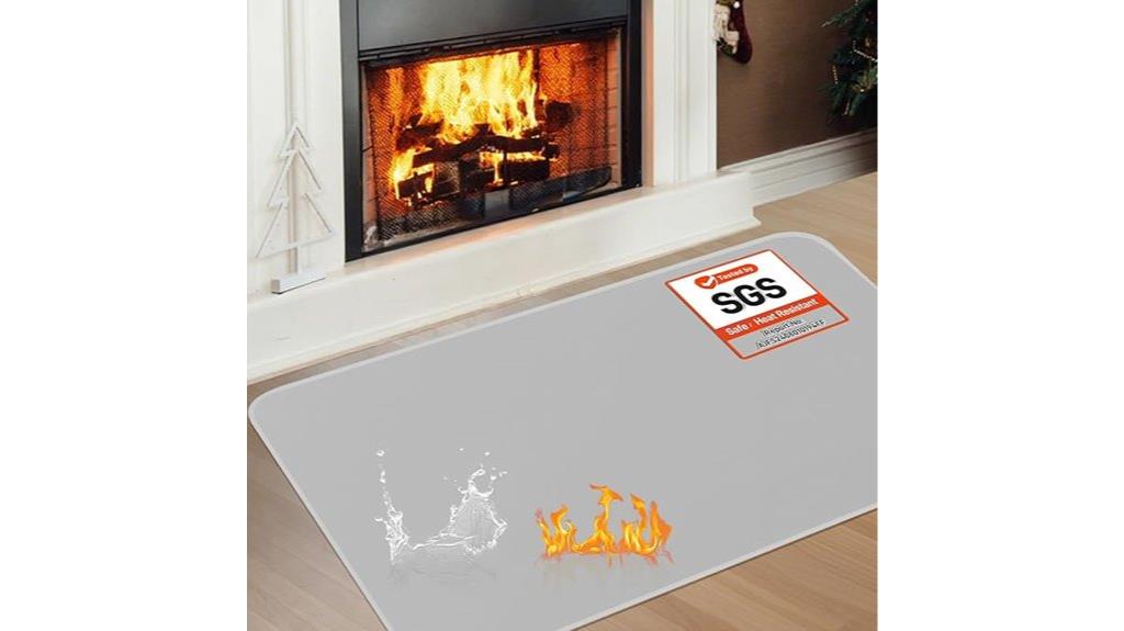 fireproof hearth rug mat