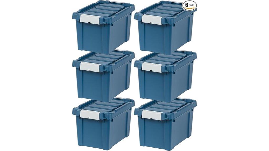 five gallon lockable storage bins