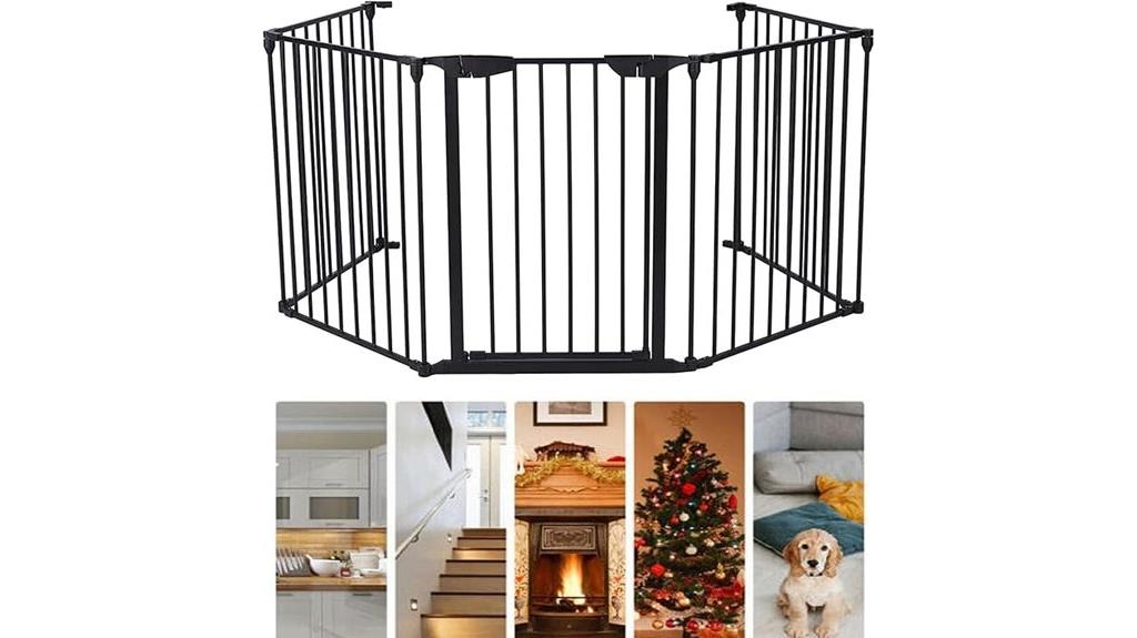 five panel metal fence