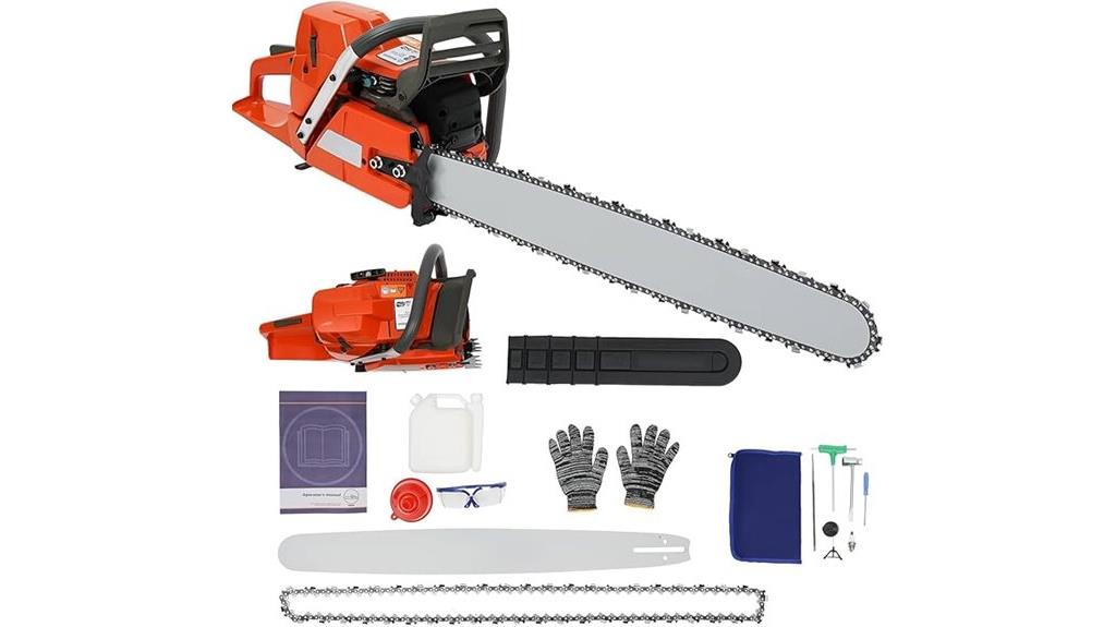 gas powered chainsaw with 28 inch bar