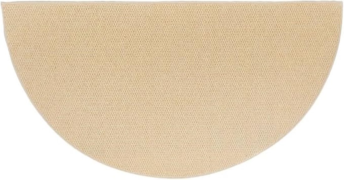 half round rug woods design