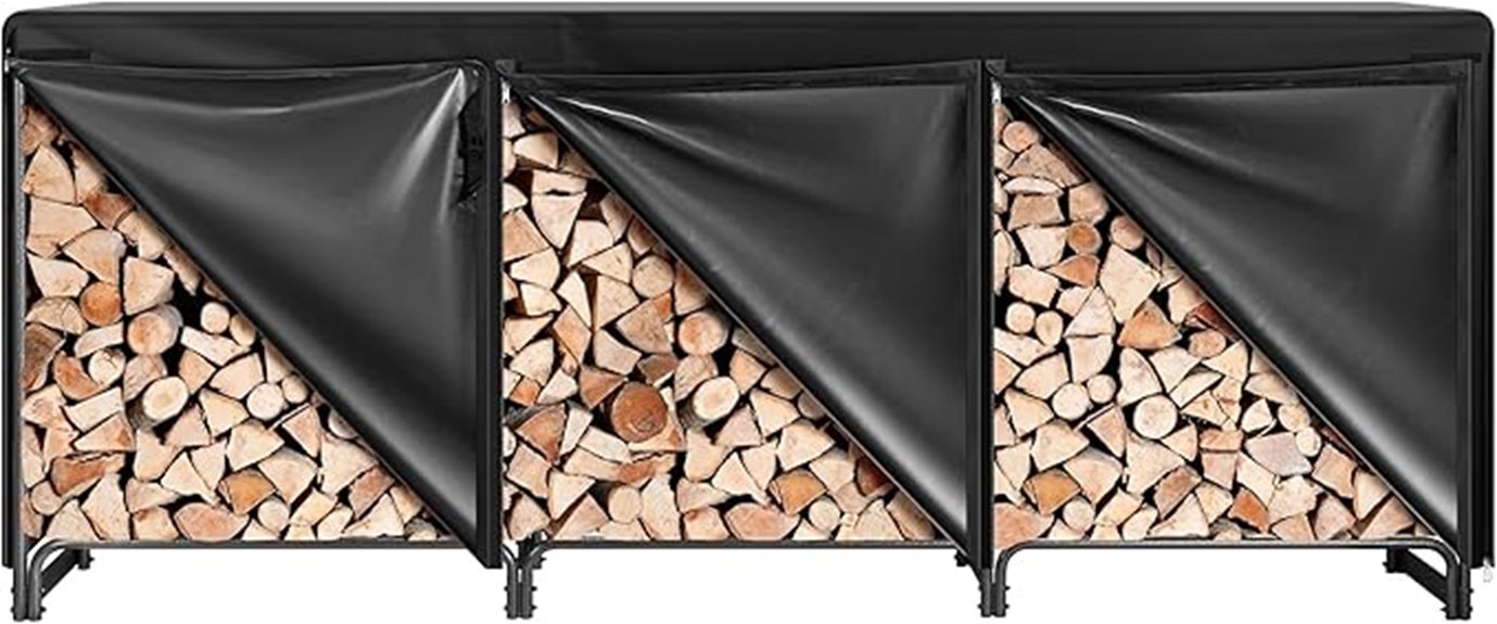 heavy duty 10 ft firewood rack