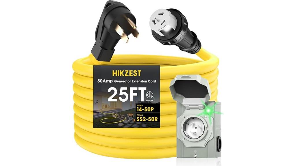 heavy duty 50a generator extension