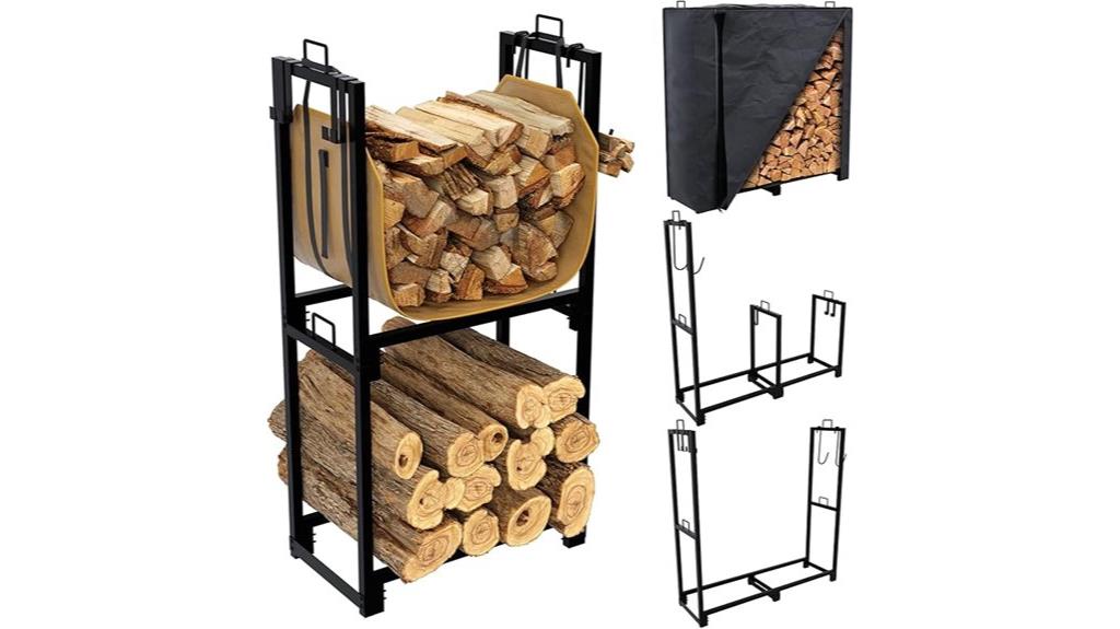 heavy duty firewood rack