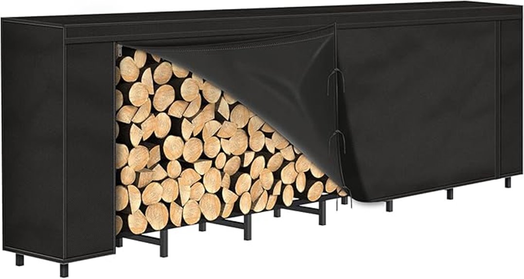 heavy duty outdoor firewood rack