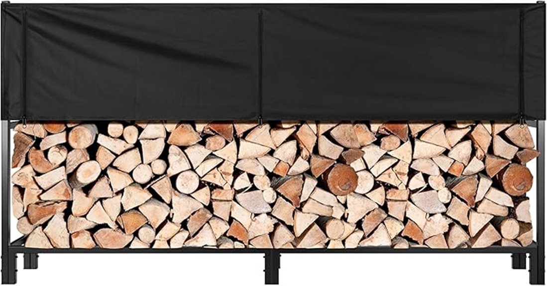heavy duty steel firewood rack