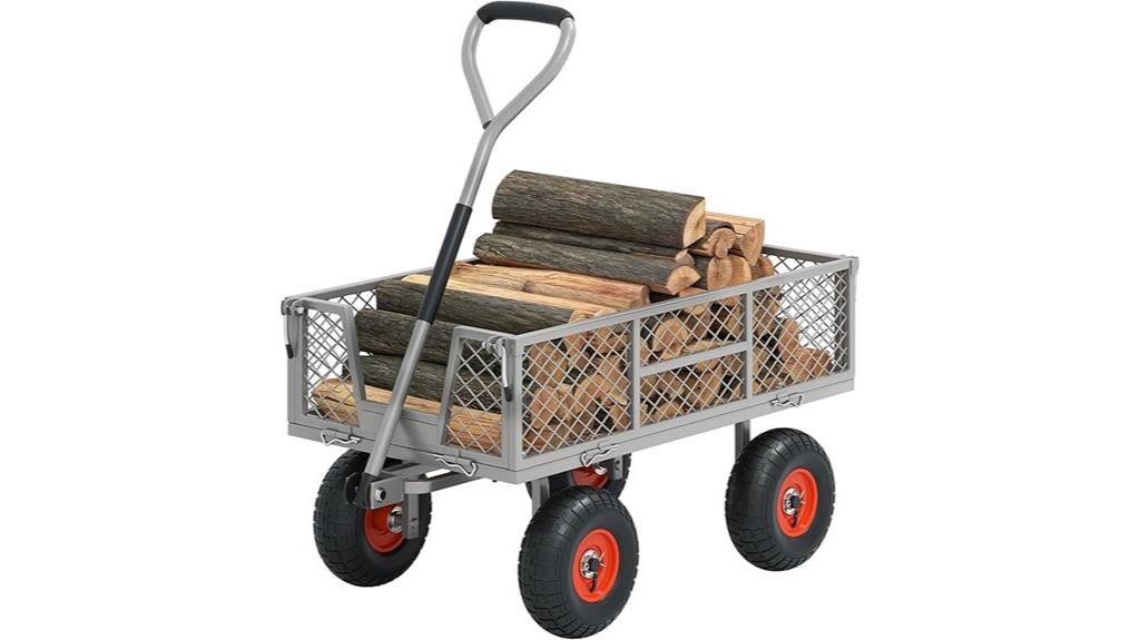 heavy duty steel garden cart
