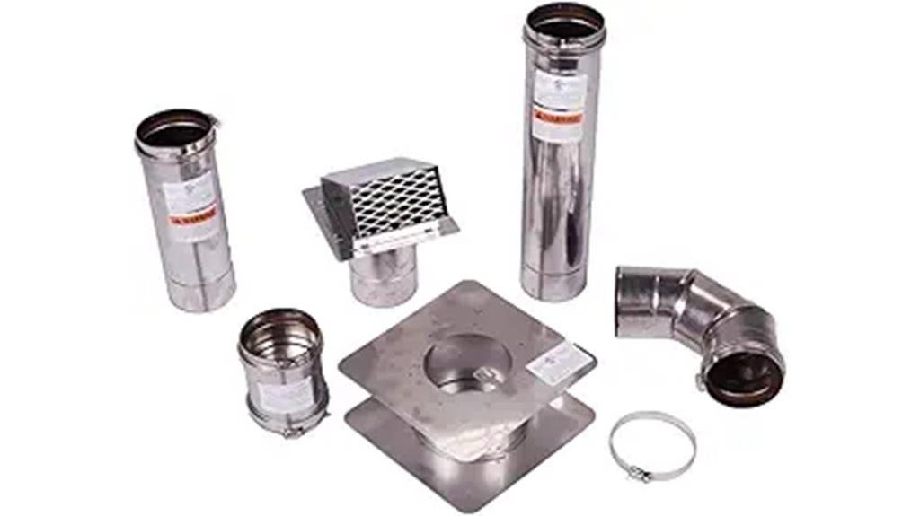 horizontal vent kit with backflow