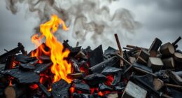 illegal construction waste burning