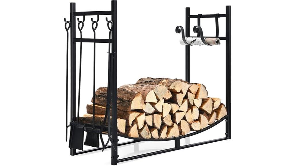 indoor firewood storage set