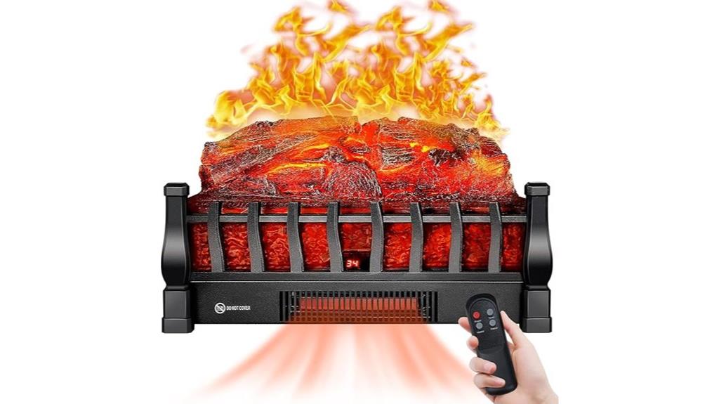 infrared remote fireplace heating