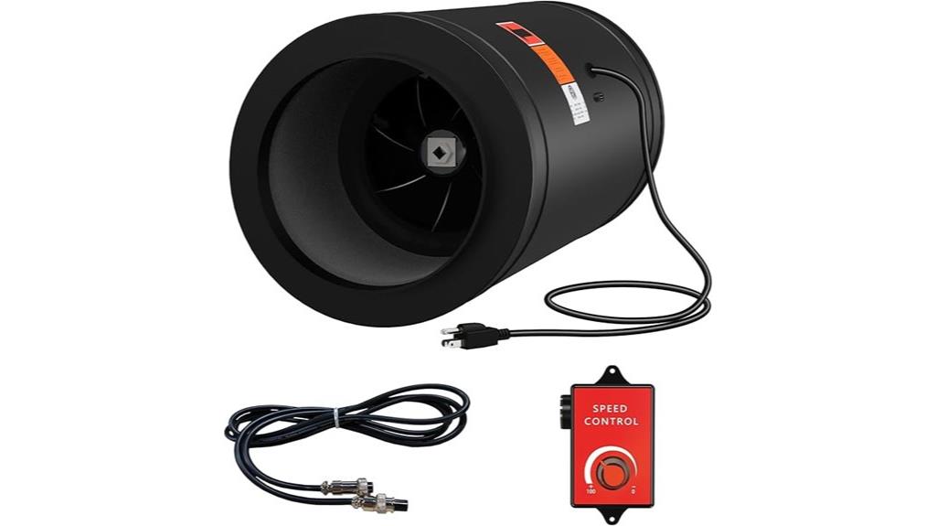 inline duct fan with silencer