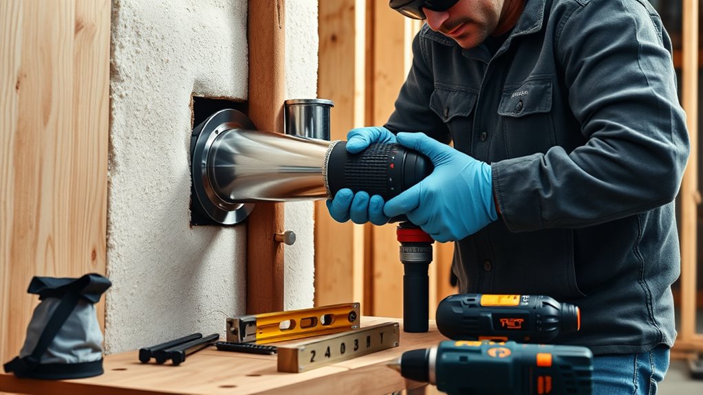install chimney safely through wall