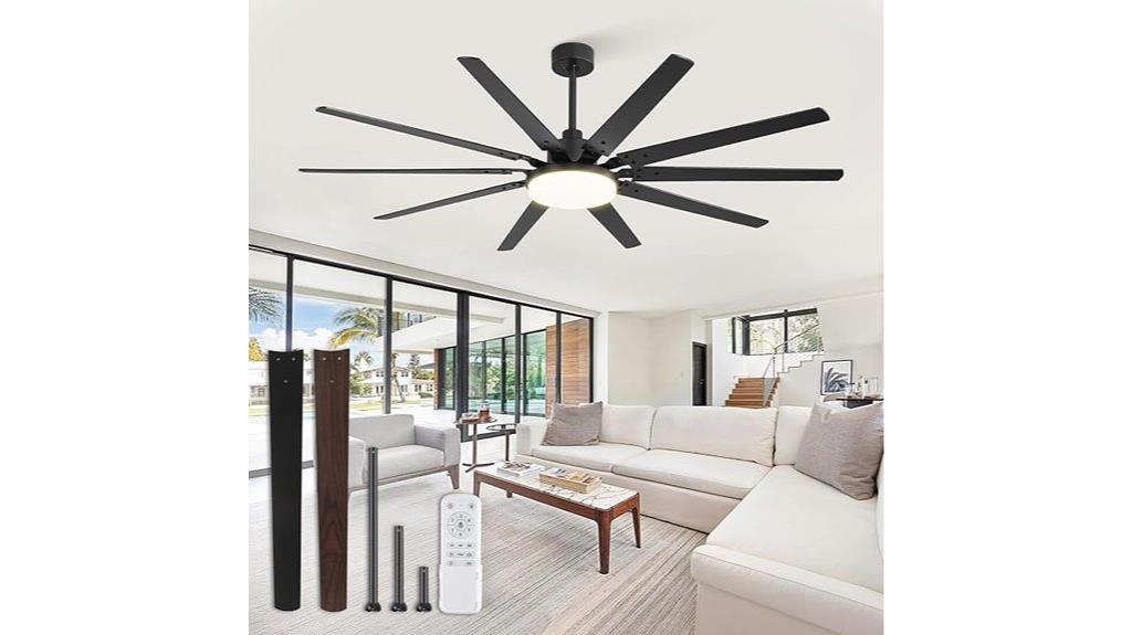large ceiling fan with lights