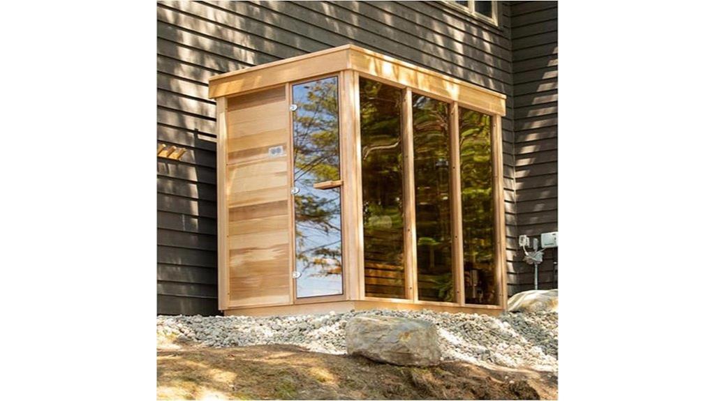 large outdoor sauna capacity