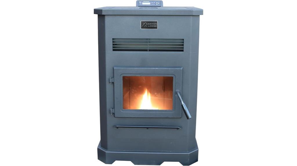 large pellet stove heating