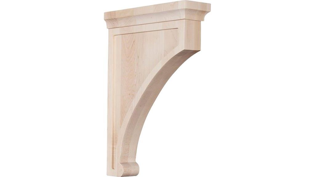 maple wood brackets size