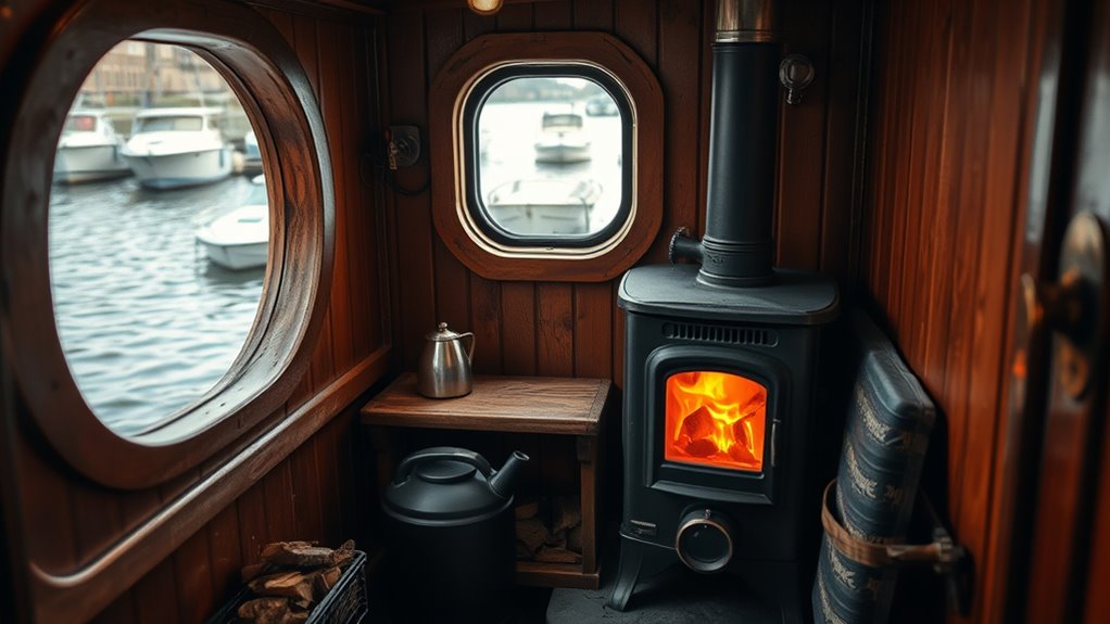 marine wood stove heating