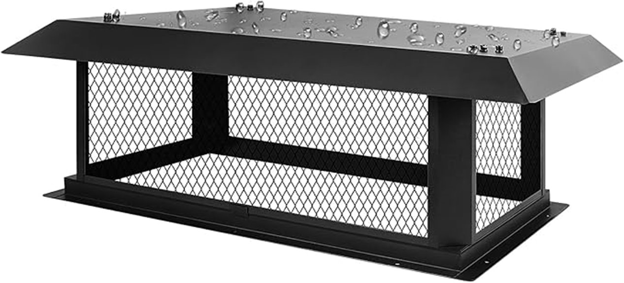 outdoor fireplace chimney cover