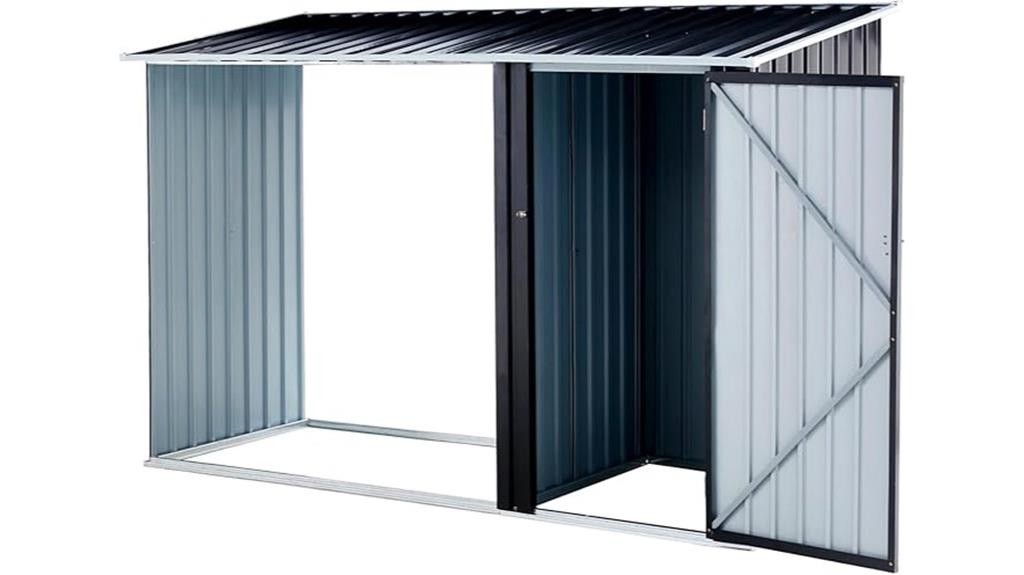 outdoor firewood storage shed