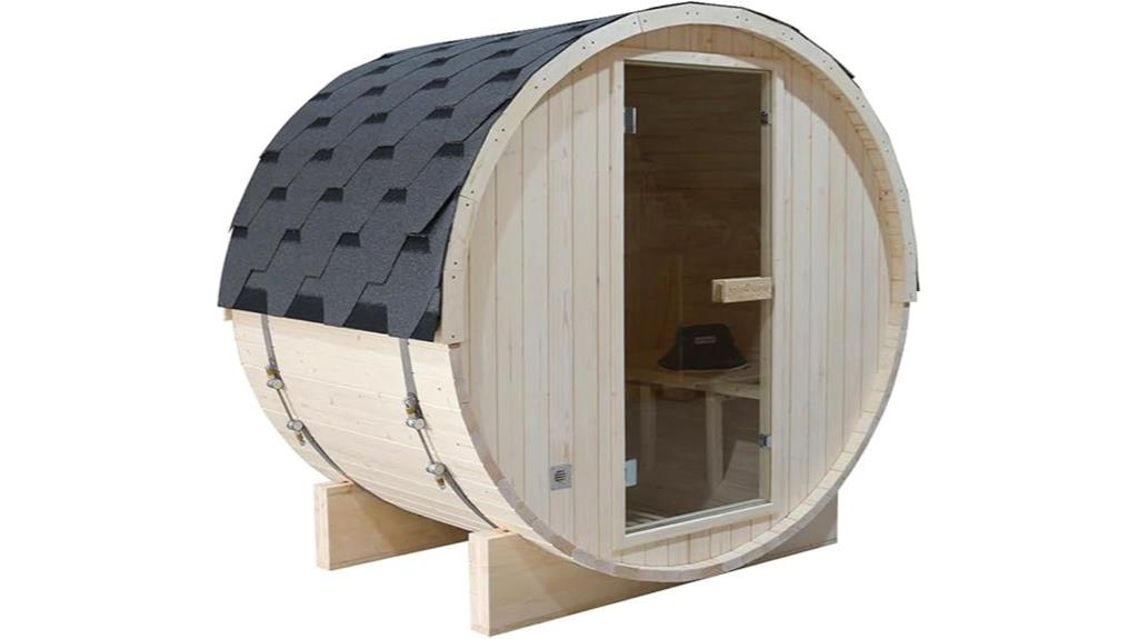 outdoor pine sauna heater