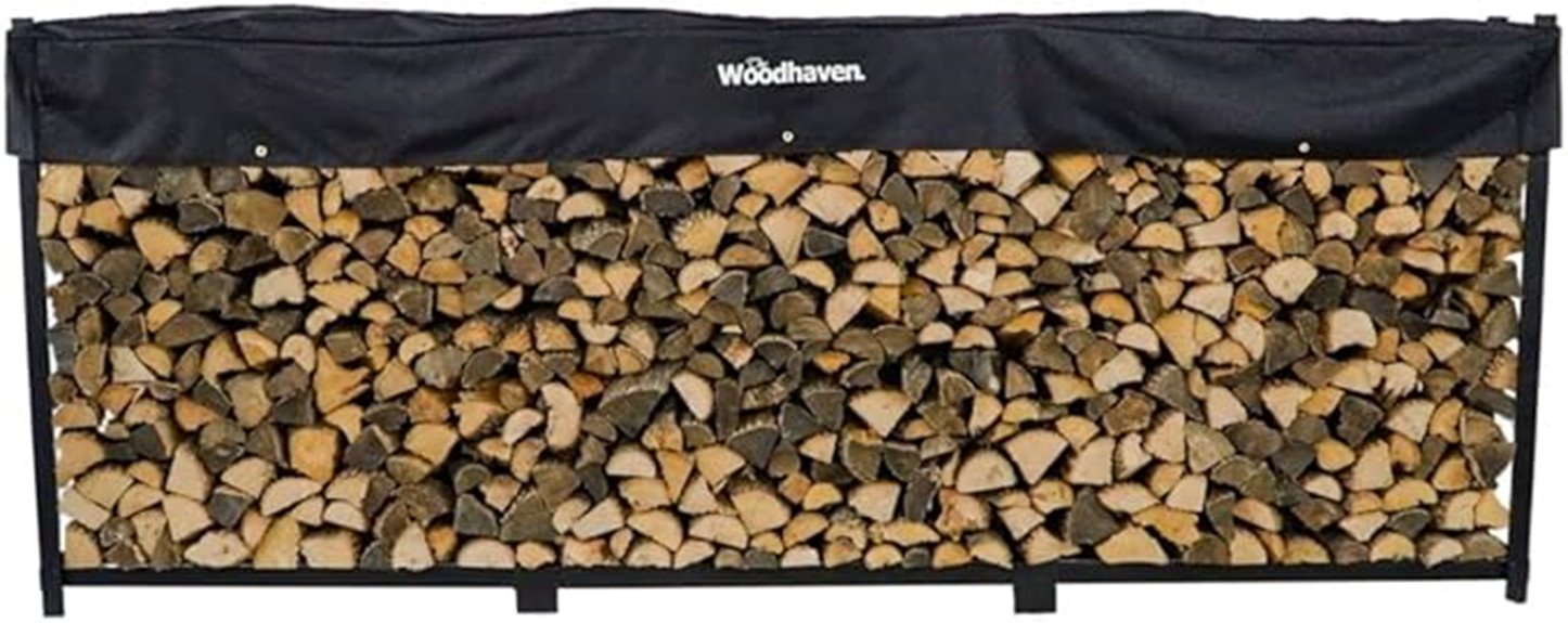 outdoor wood storage rack