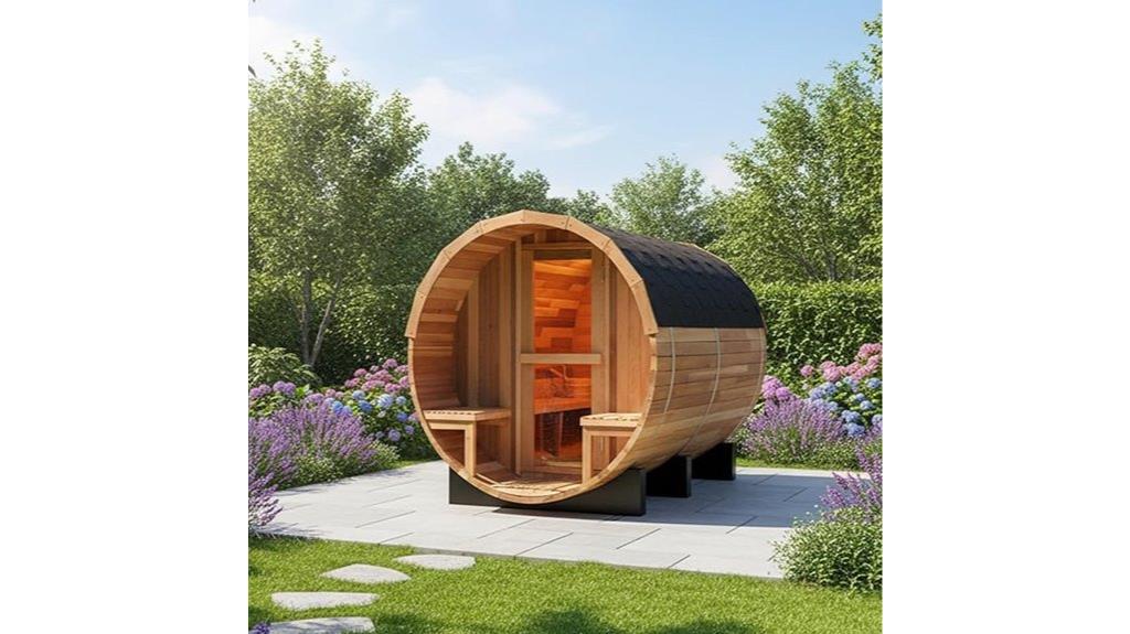 outdoor wooden sauna options
