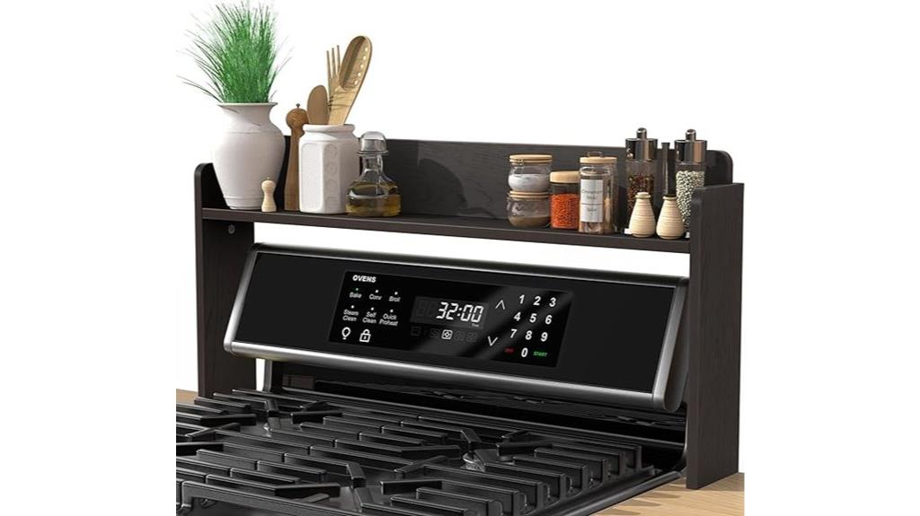 over the stove counter shelf