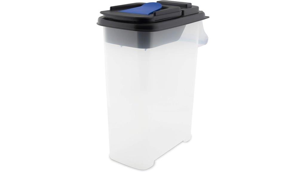 pellet storage bin black