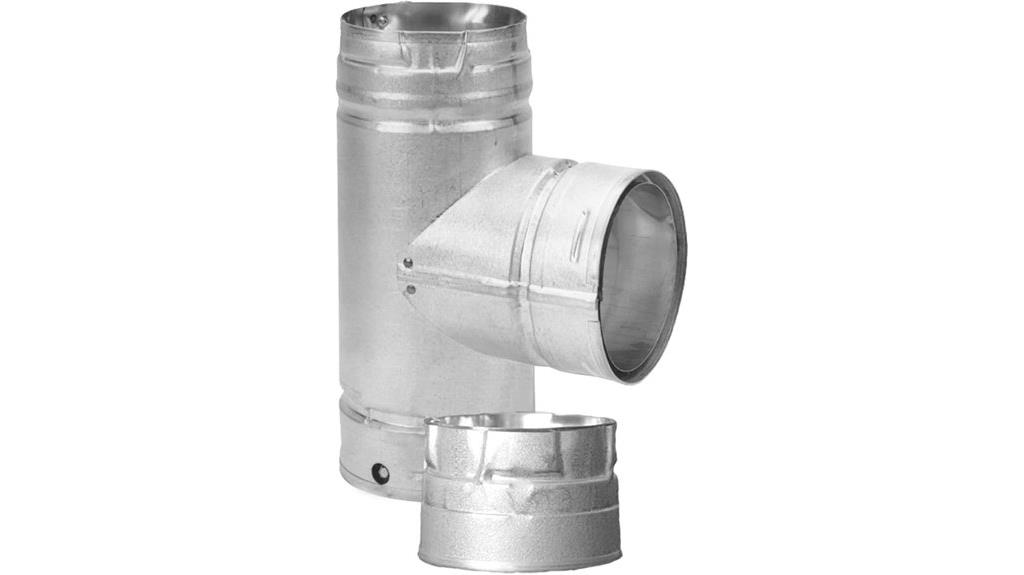 pellet stove vent tee