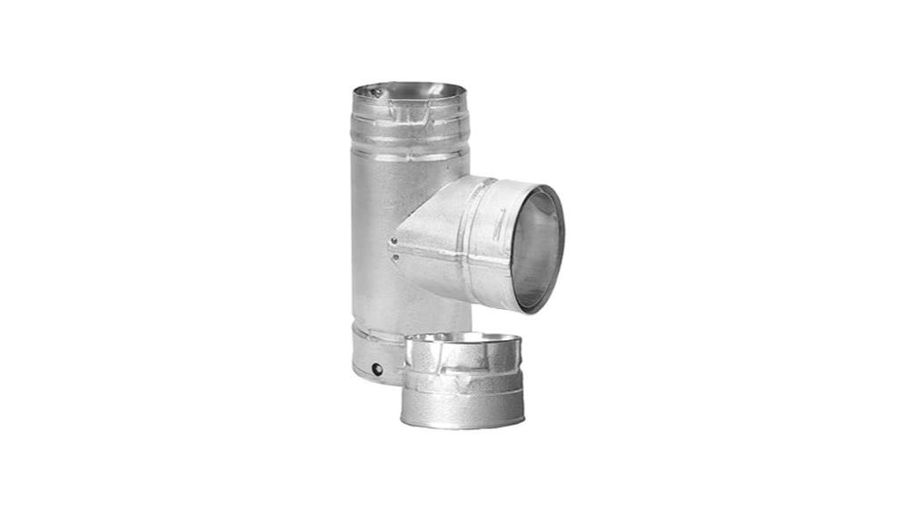 pellet stove vent tee