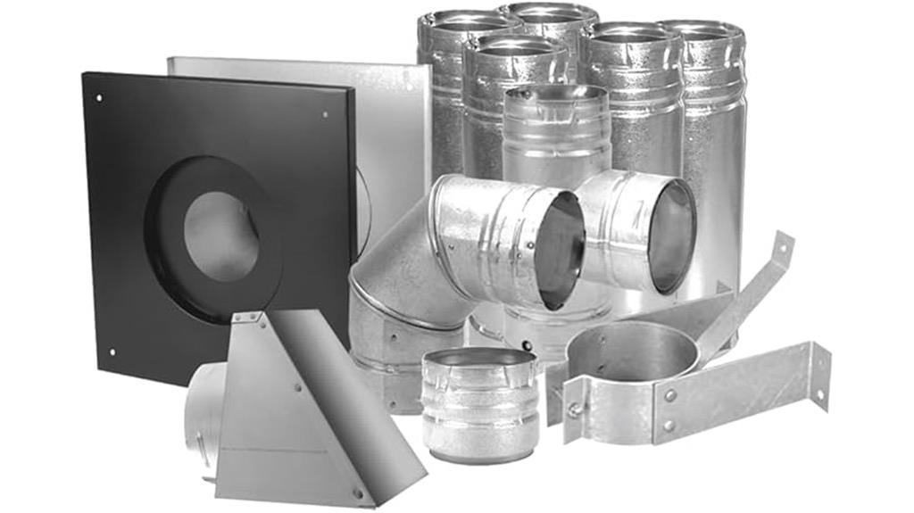 pellet vent kit silver