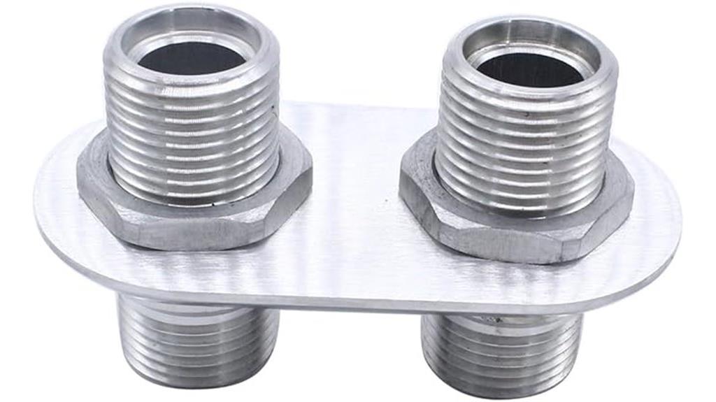 polished aluminum firewall connector