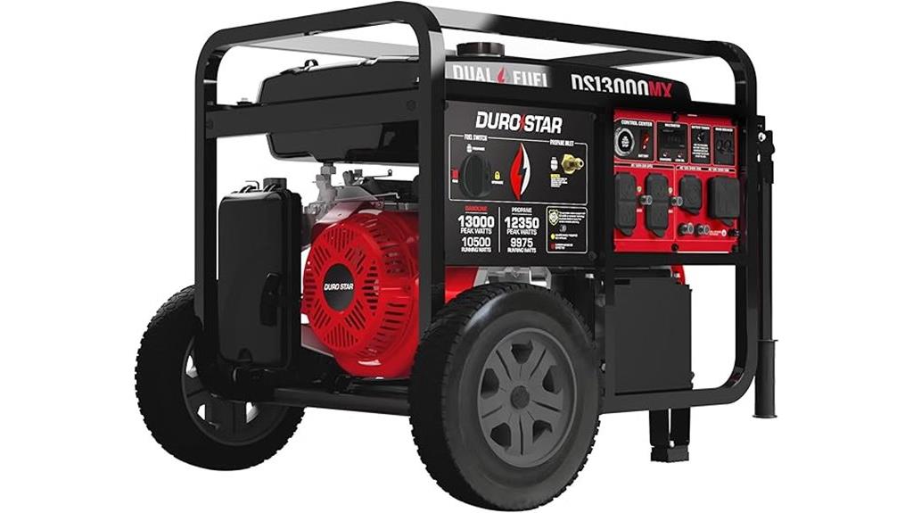 portable 13 000 watt dual fuel
