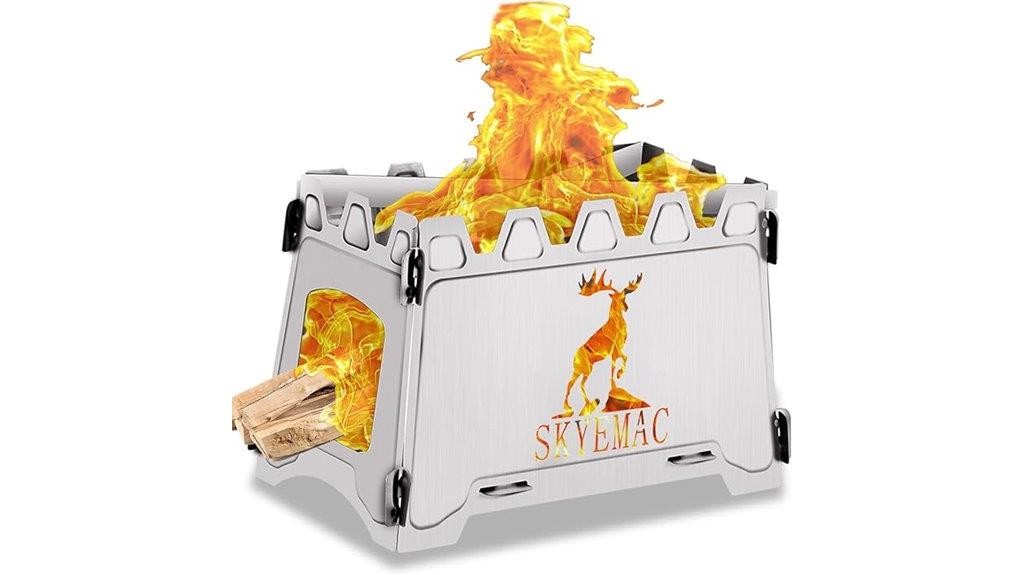 portable folding stainless stove