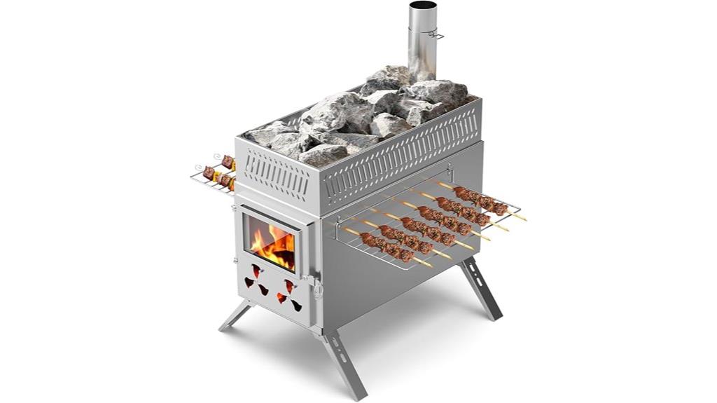 portable sauna stove with chimney