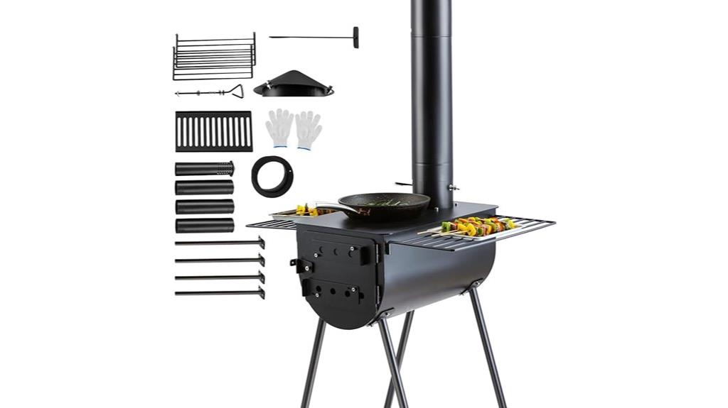 portable steel tent stove