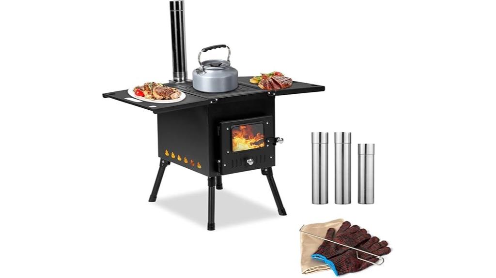 portable tent wood stove