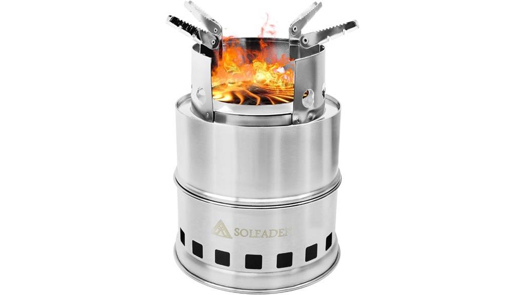 portable wood burning camp stove