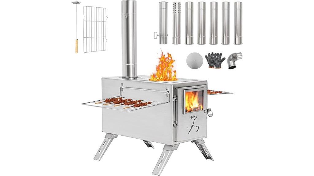 portable wood burning tent stove