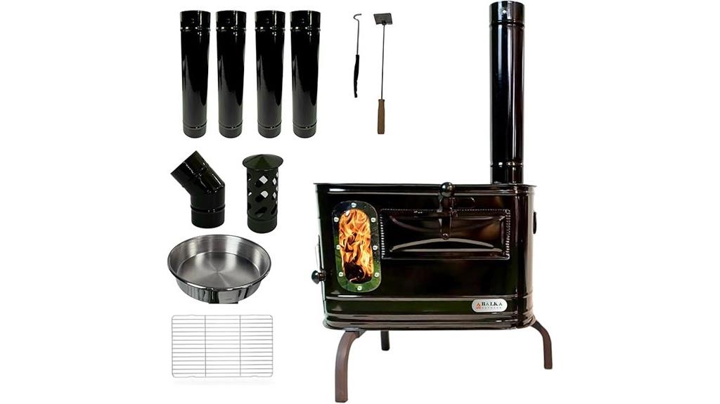 portable wood stove set