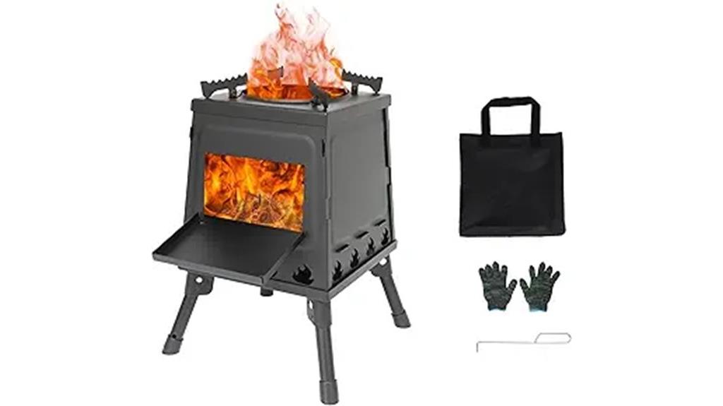 portable wood stove with bag