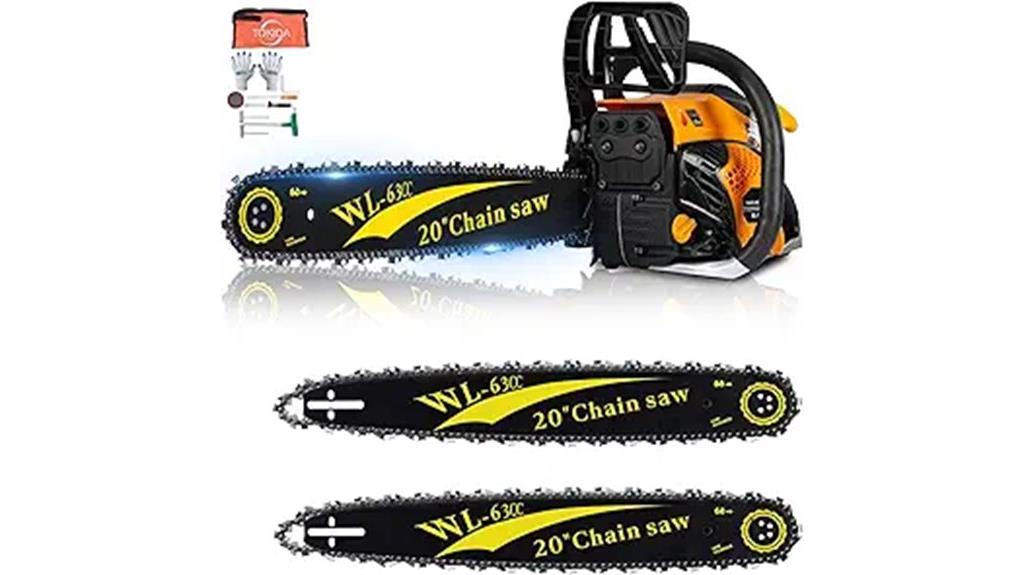 professional 63cc 20 inch chainsaw