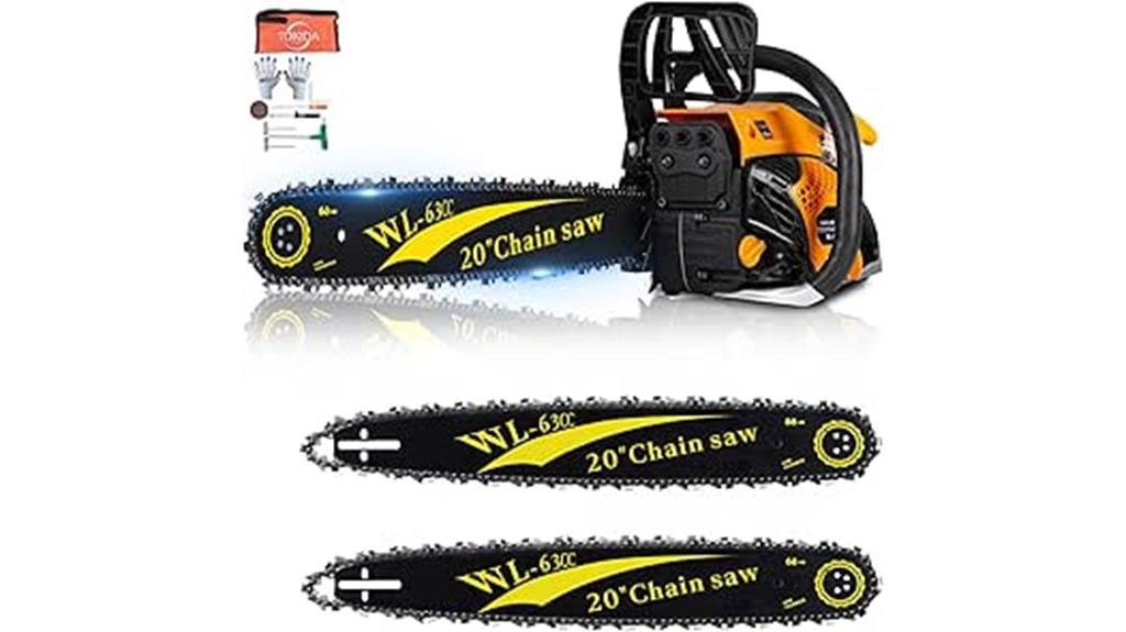 professional 63cc gas chainsaw