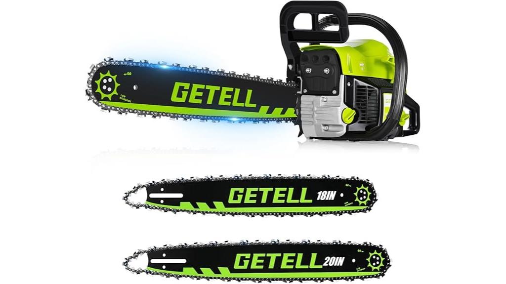 professional gas chainsaw with dual bars