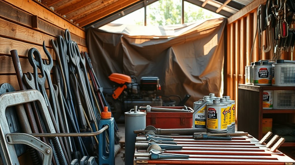 proper equipment storage prevents rust