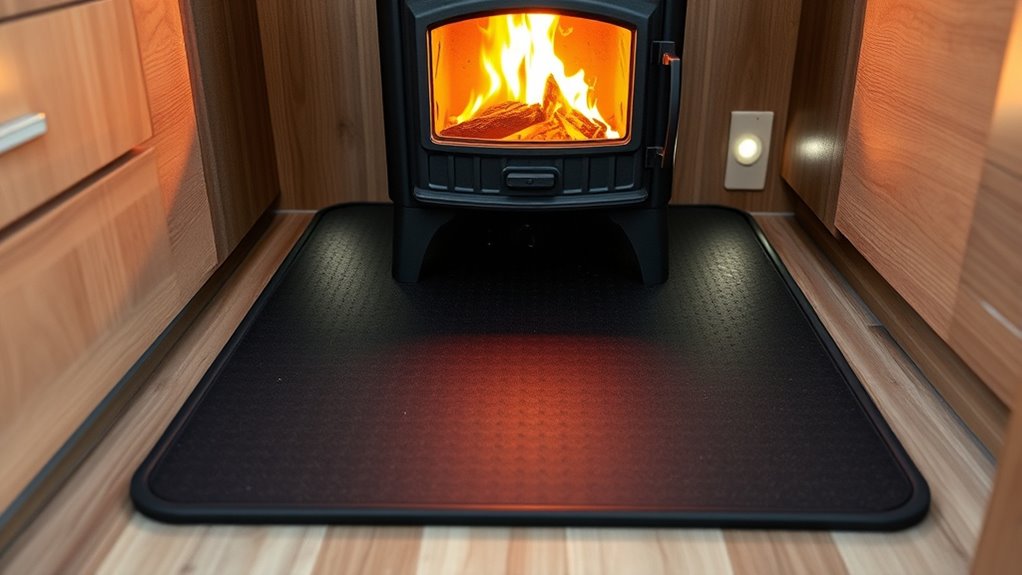 rv stove safety mats