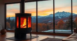 scenic three sided glass stoves